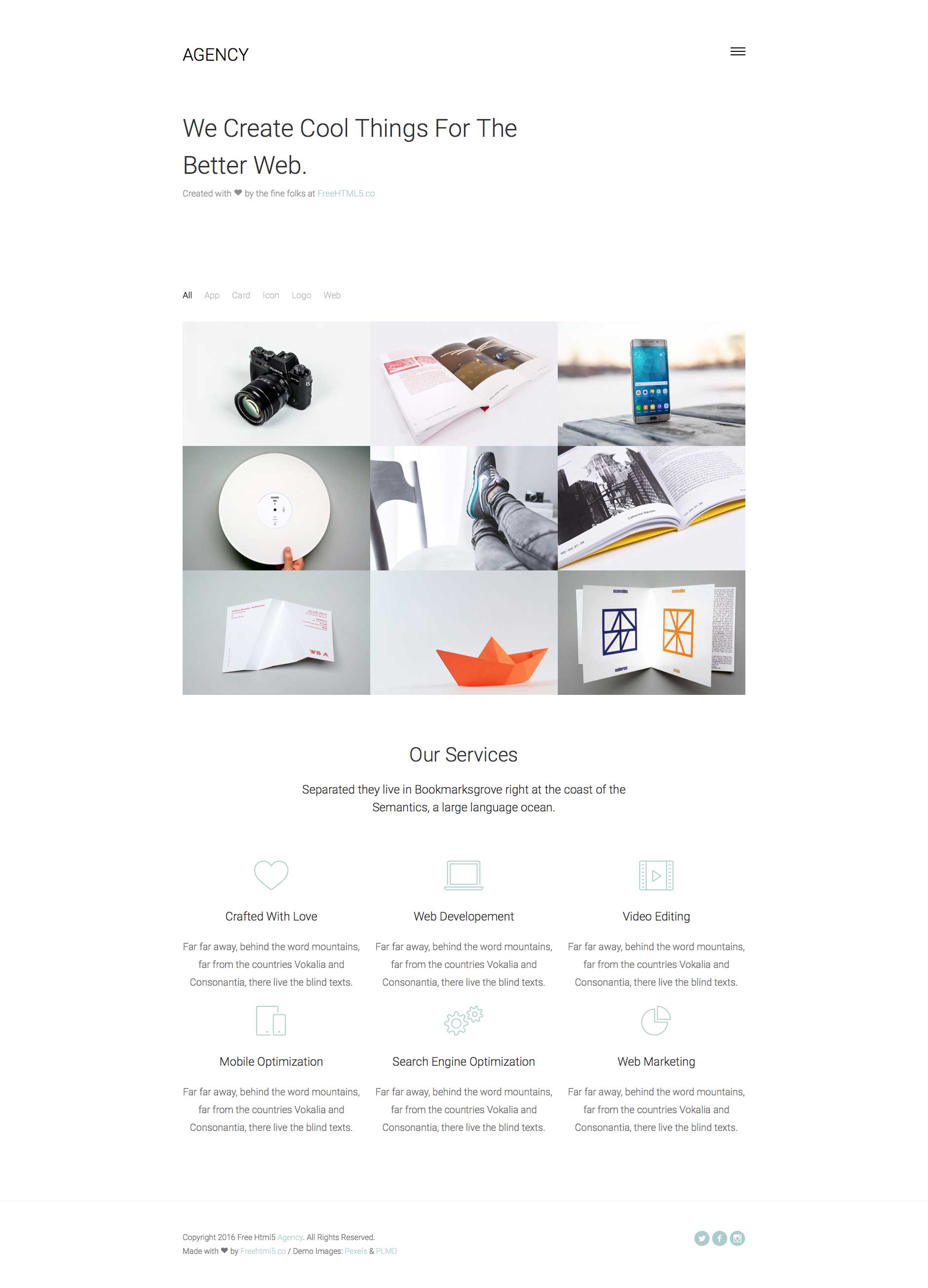 Agency Free HTML template