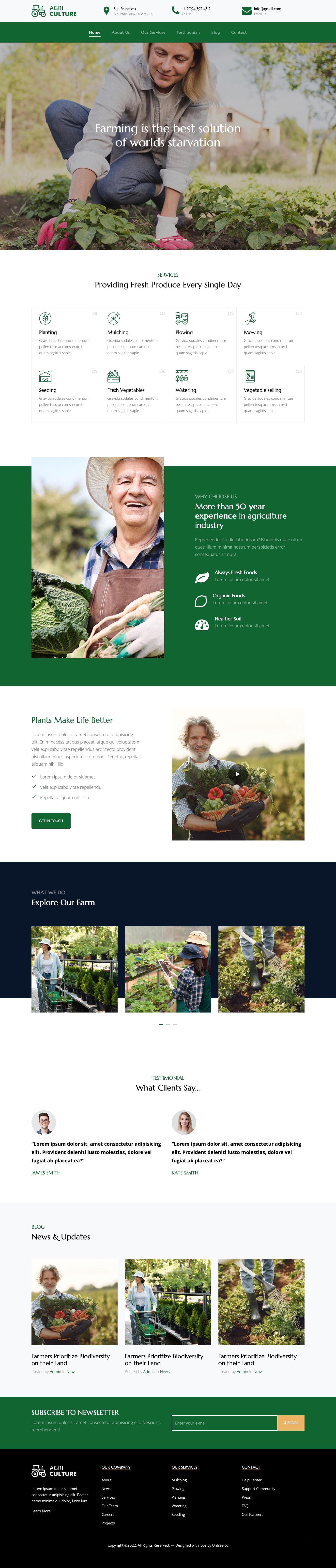 Agriculture Free HTML template