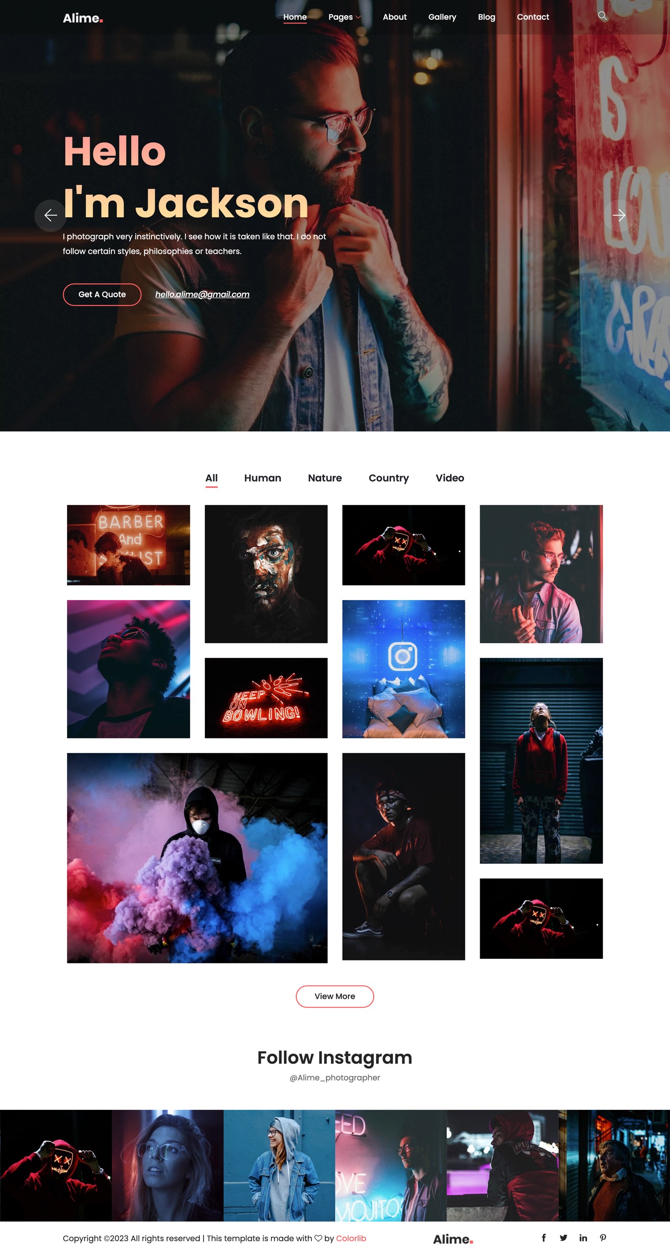 Alime Free HTML template