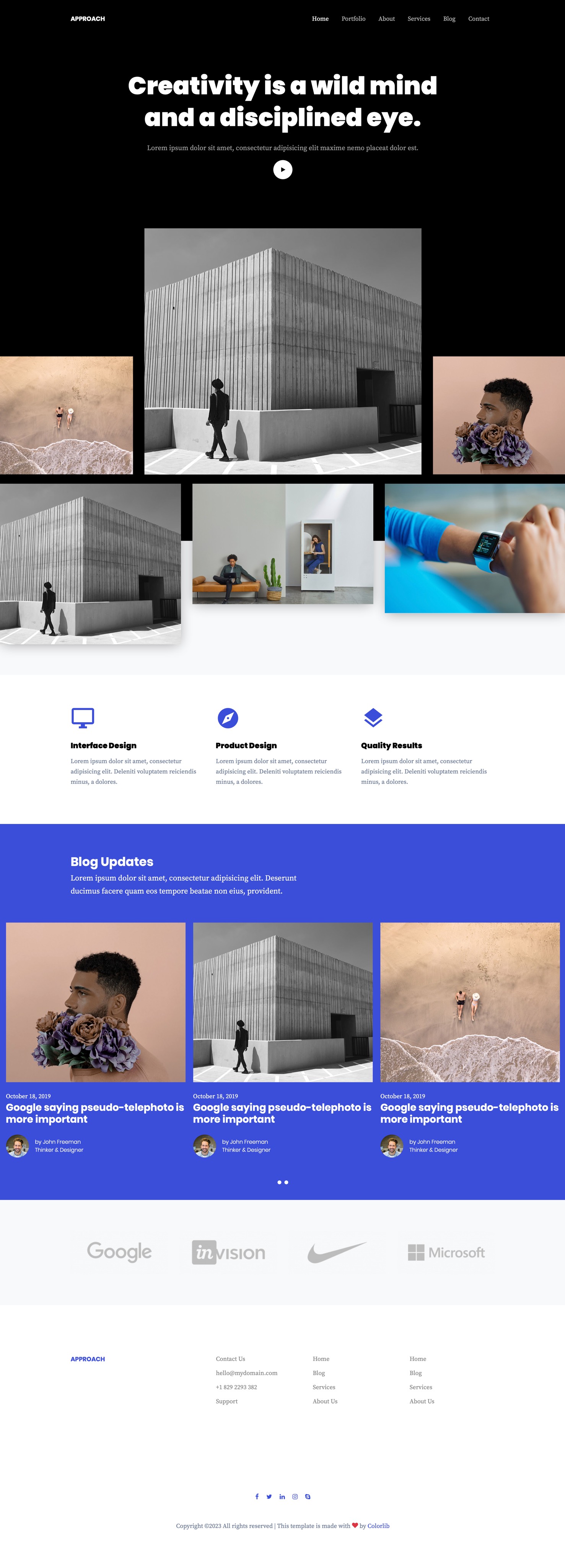 Approach Free HTML template