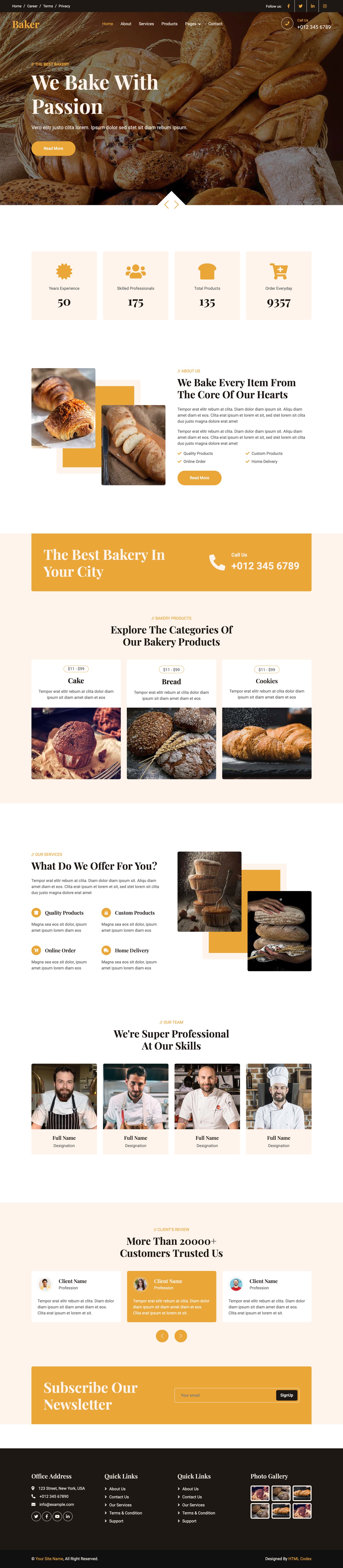 Baker Free HTML template