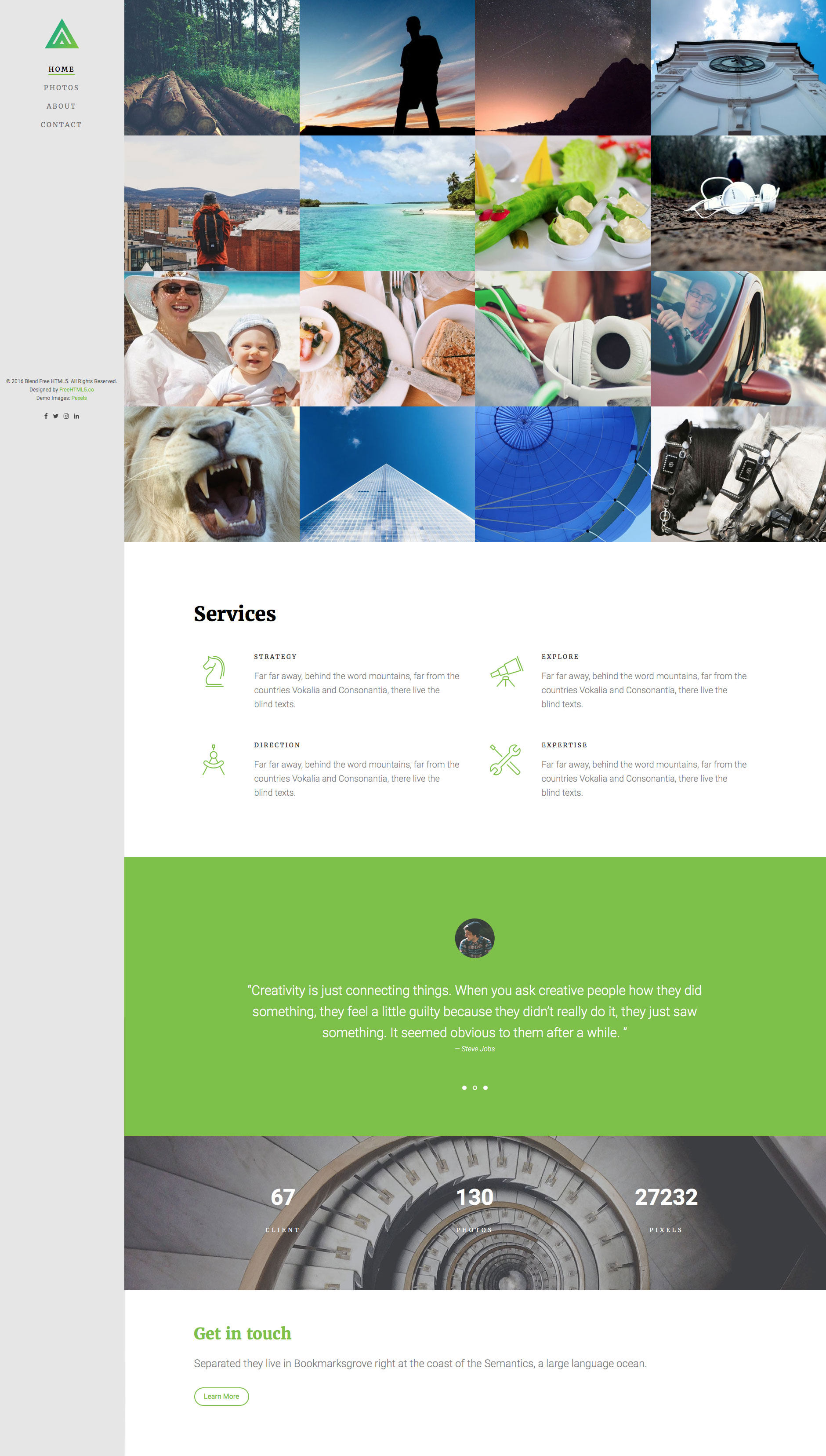 Blend Free HTML template