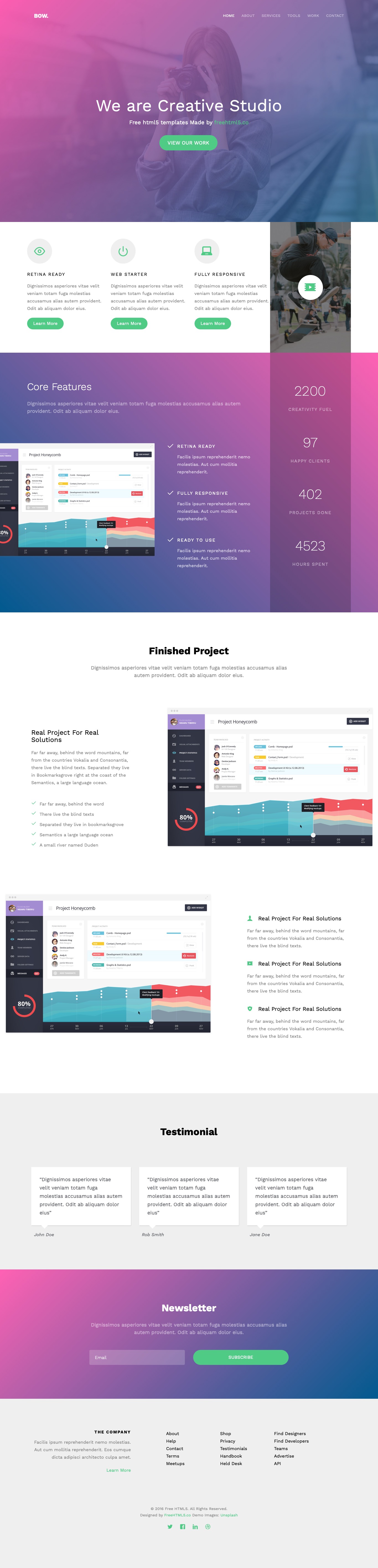 Bow Free HTML template