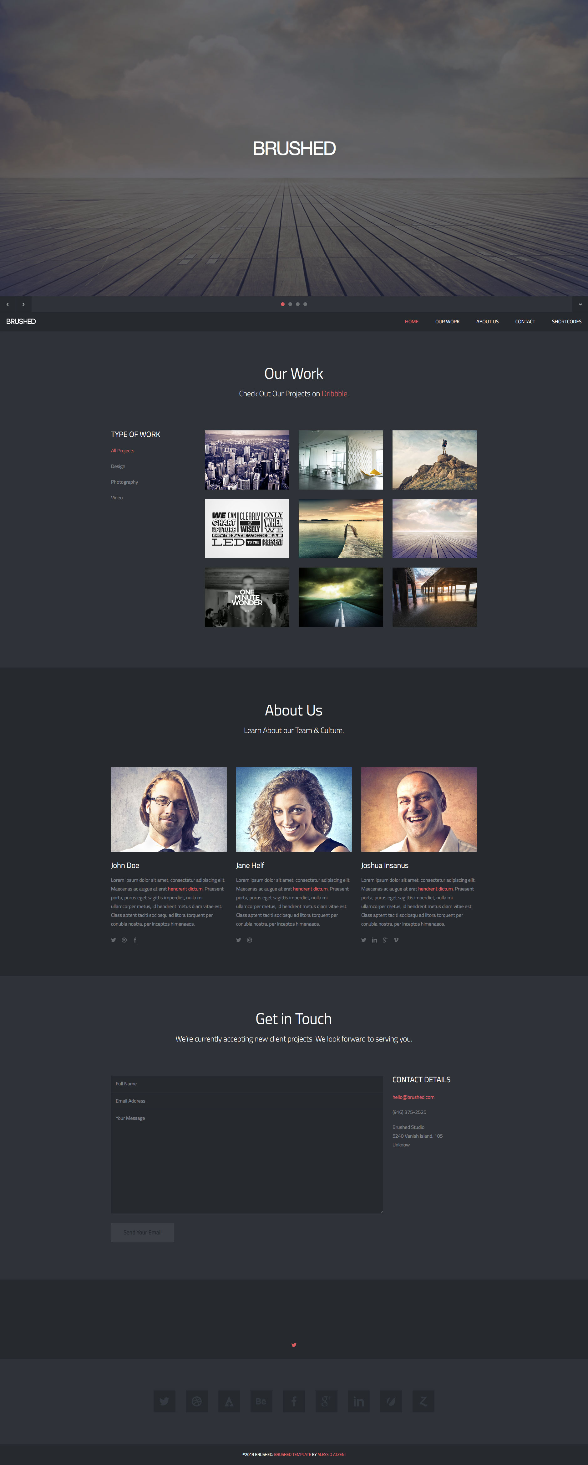 Brushed Free HTML template