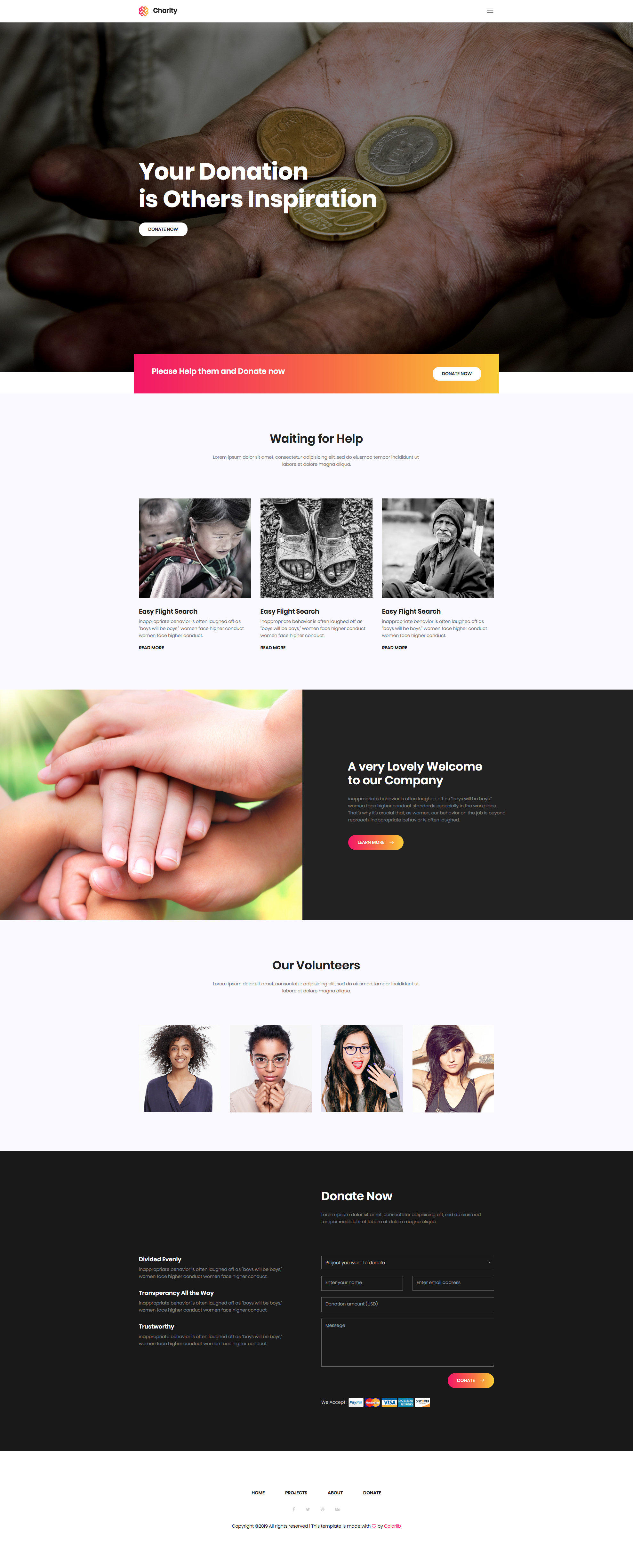 Charity Free HTML template