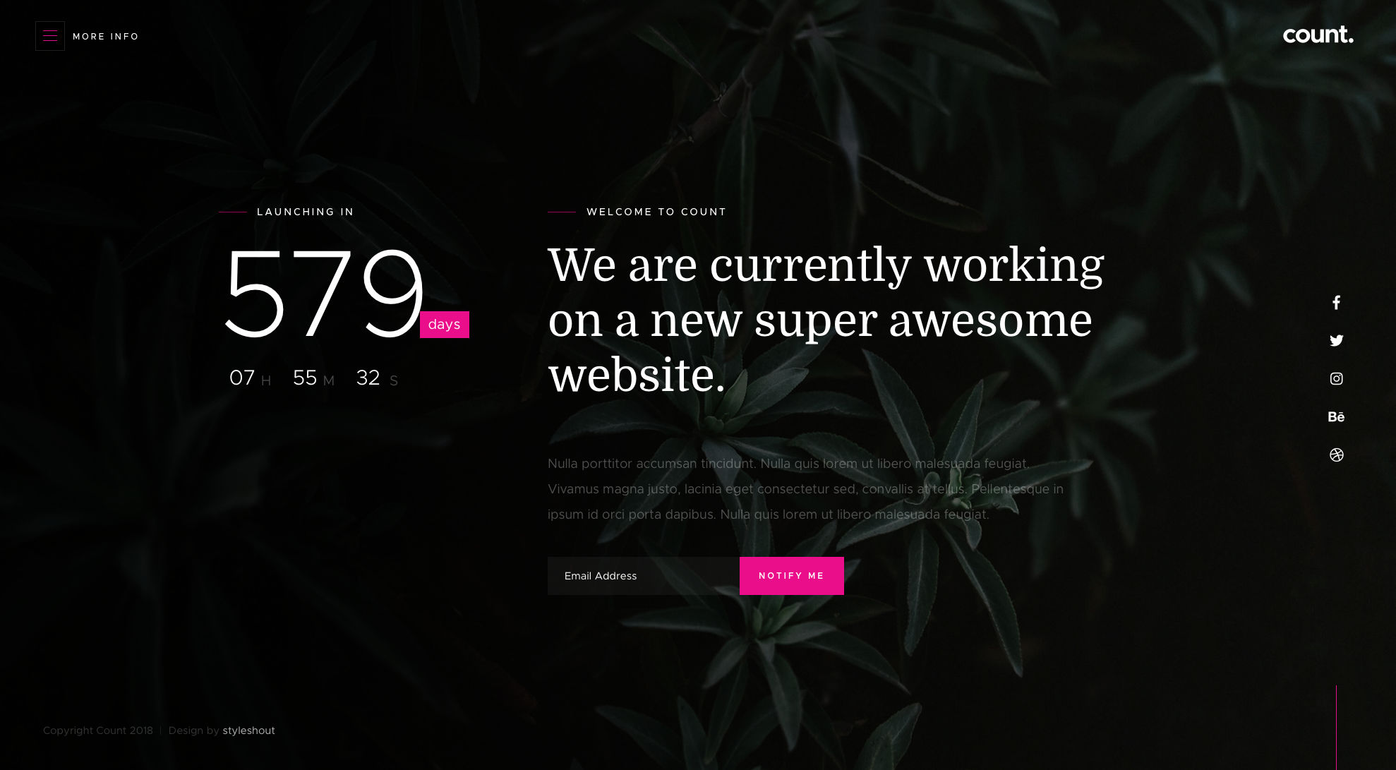 Count Free HTML template