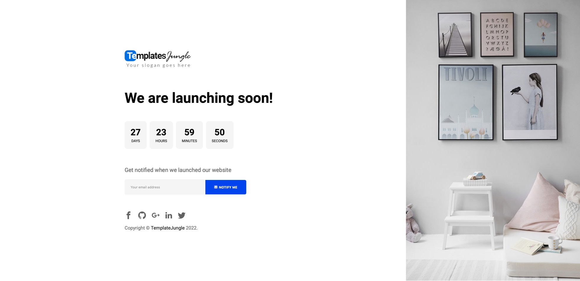 Countdown Free HTML template