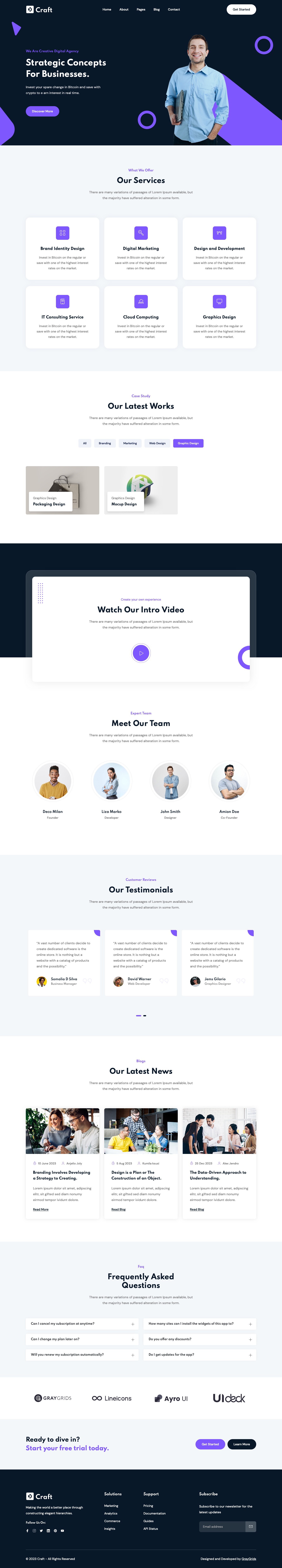 Craft Free HTML template