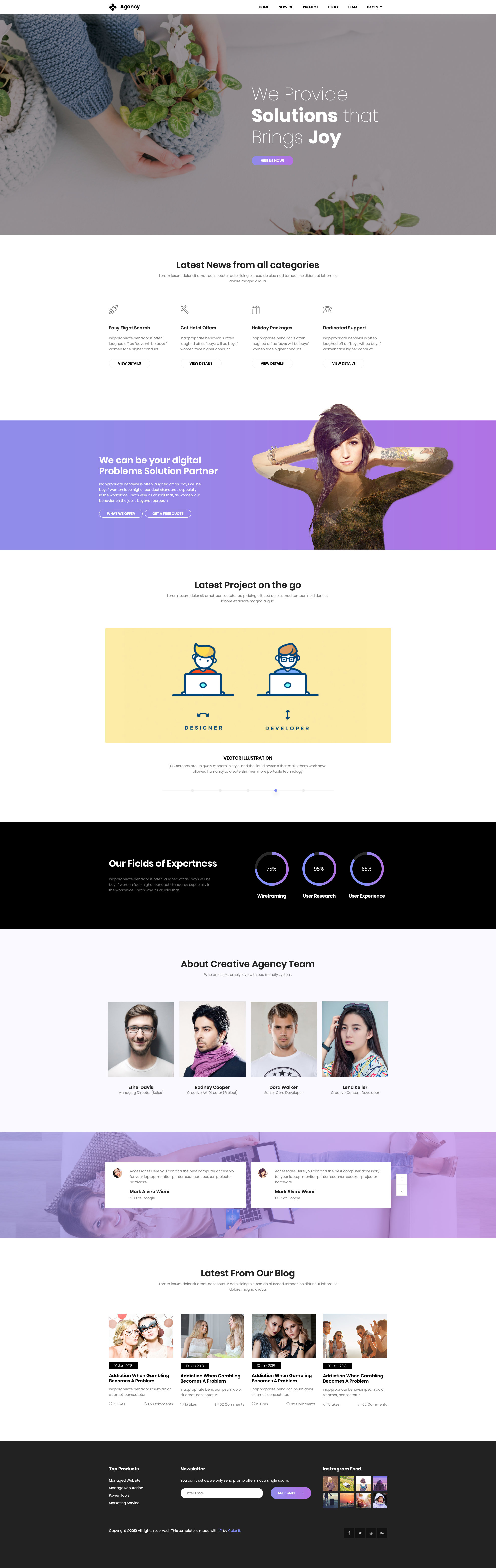 Color agency Free HTML template