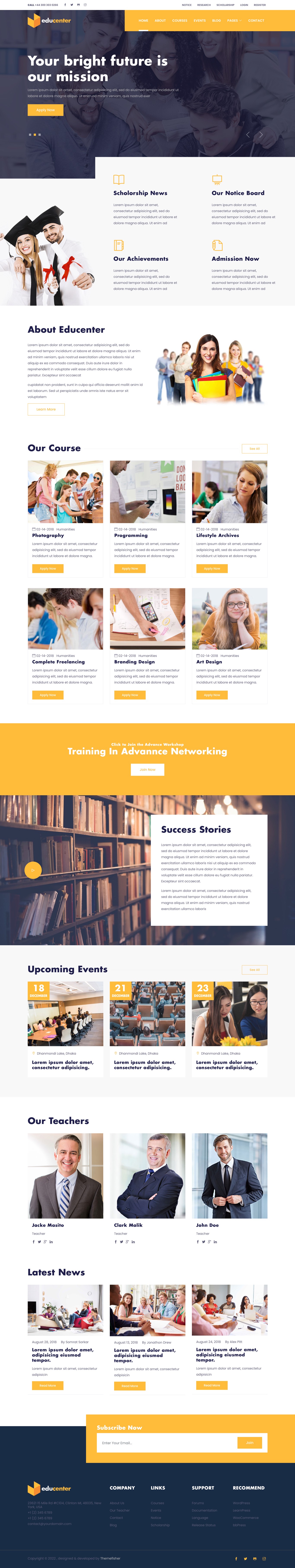 Educenter Free HTML template
