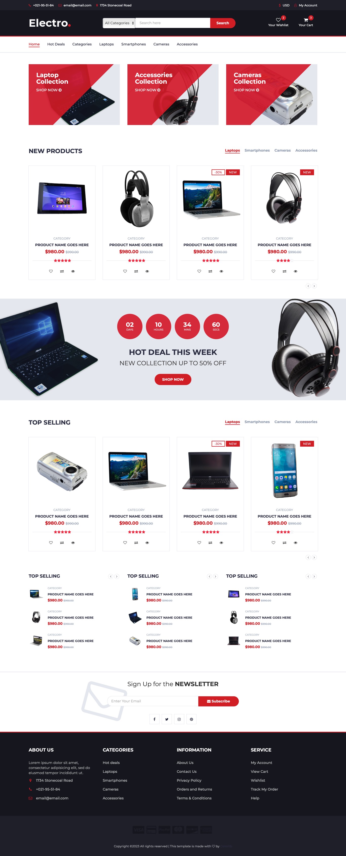 Electro Free HTML template