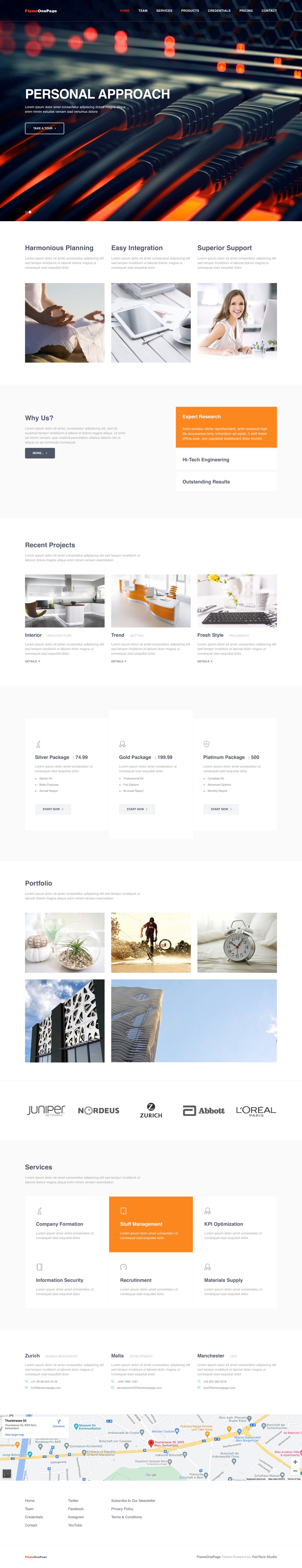 Flame Free HTML template