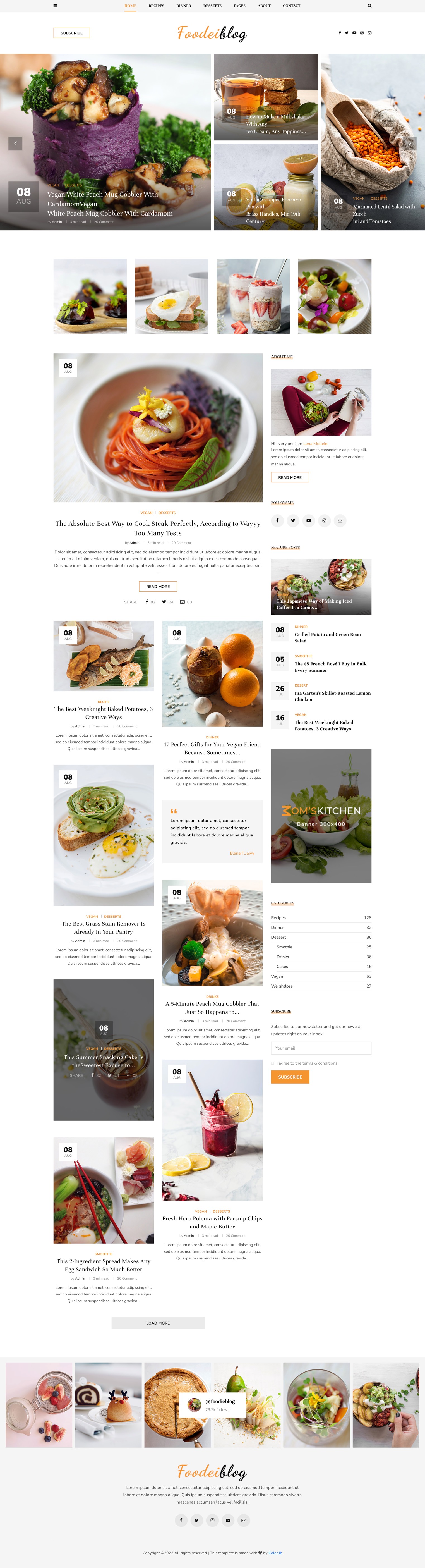 FoodeiBlog Free HTML template