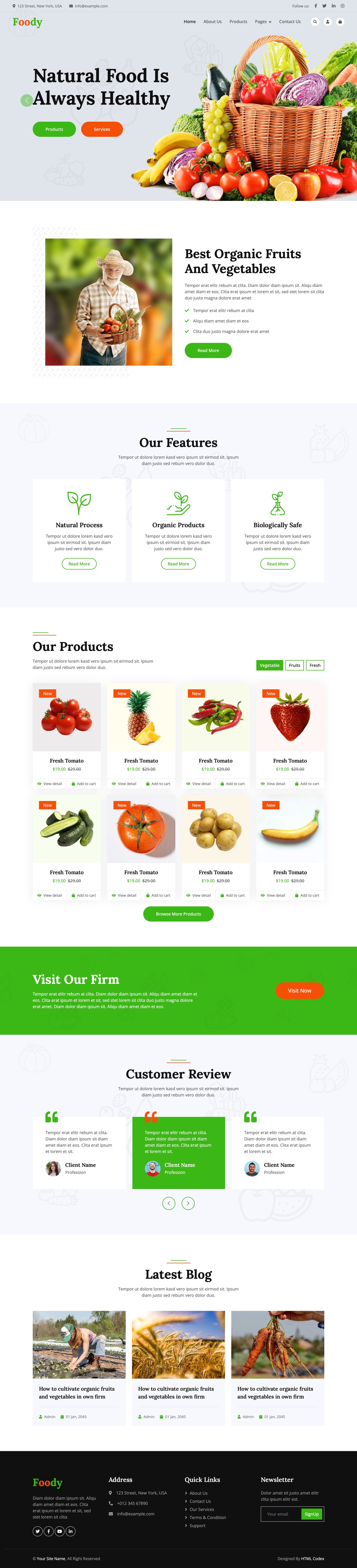 Foody Free HTML template