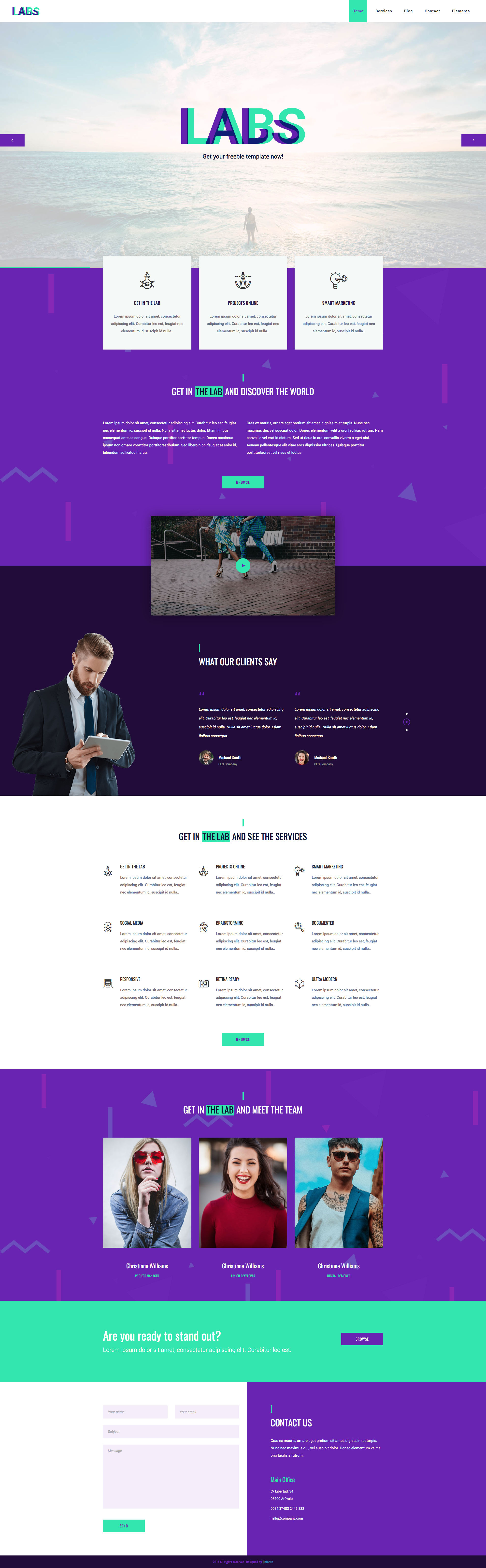 Labs Free HTML template