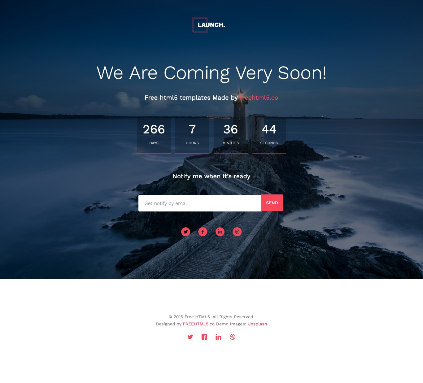 Launch Free HTML template