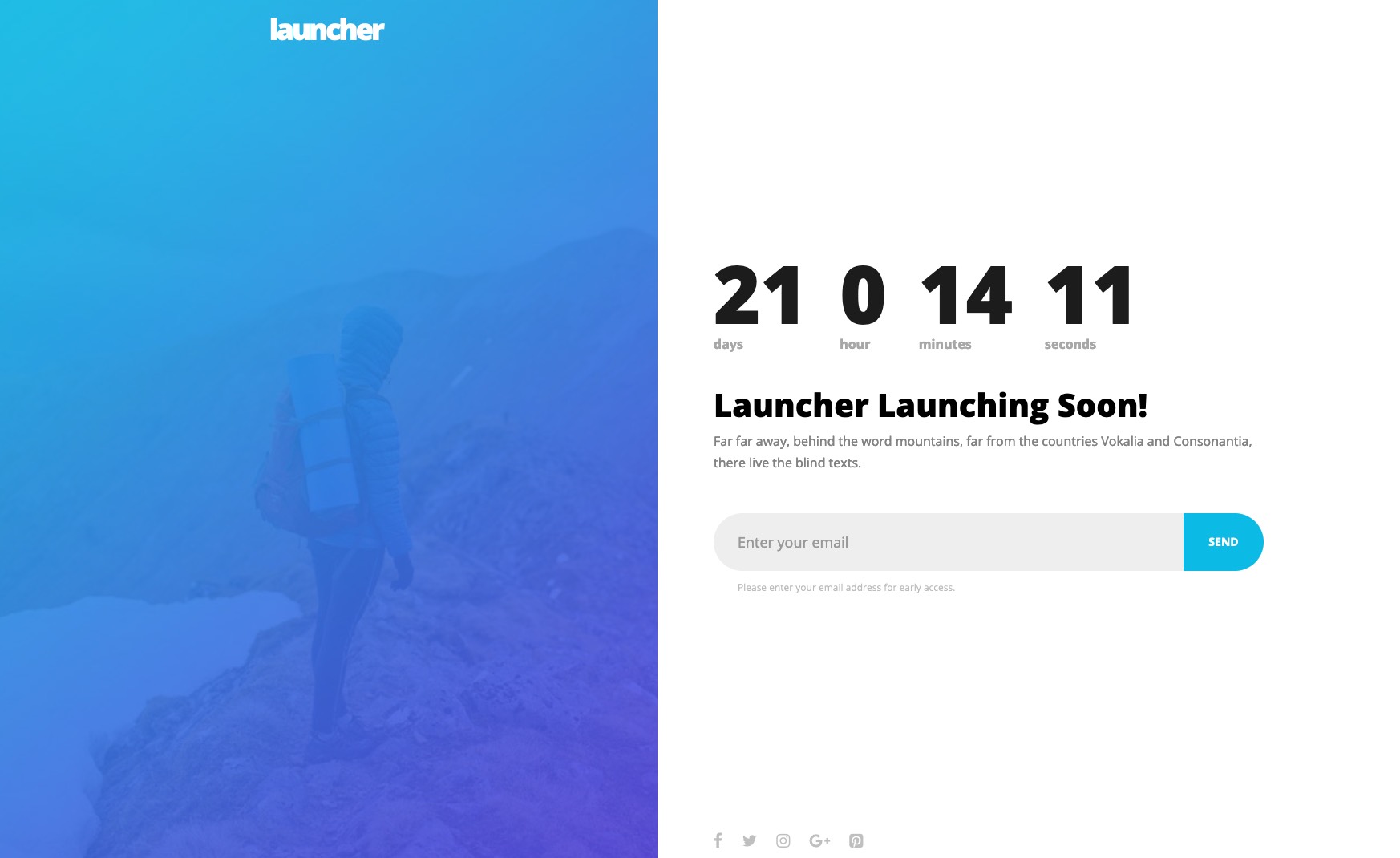 Launcher Free HTML template