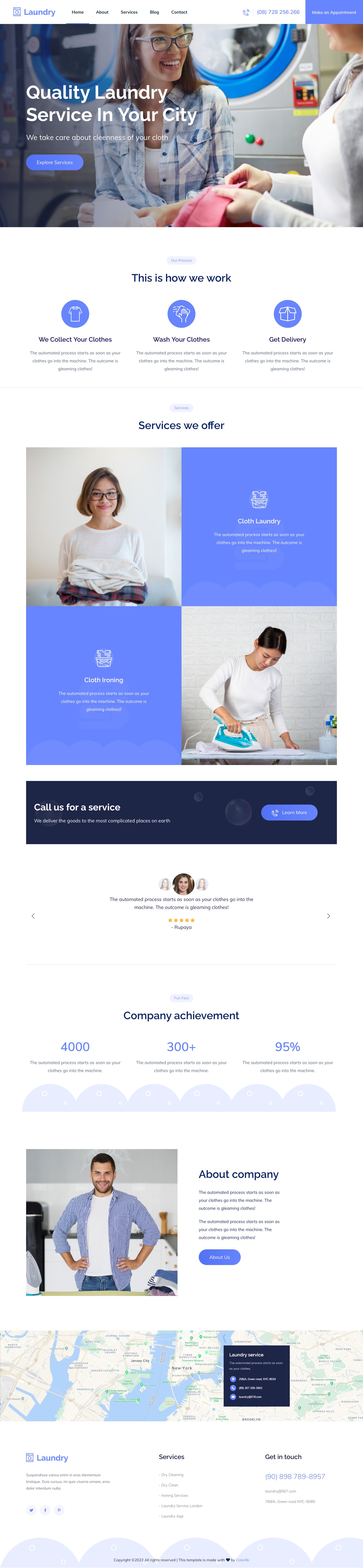 Laundry Free HTML template