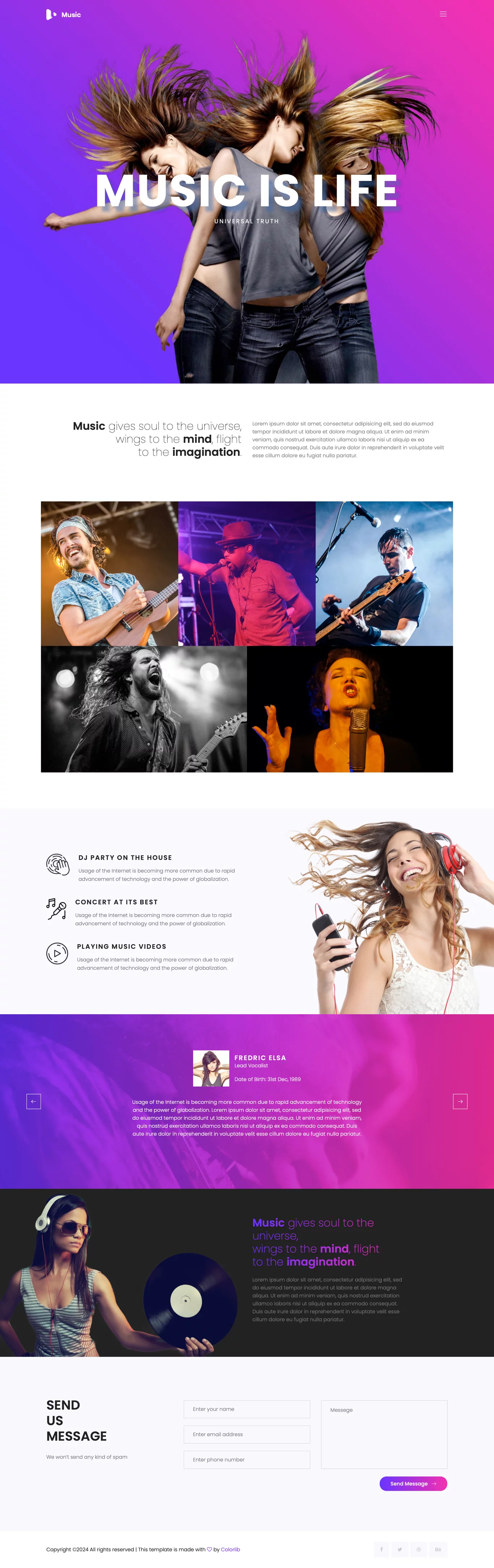 Music Free HTML template