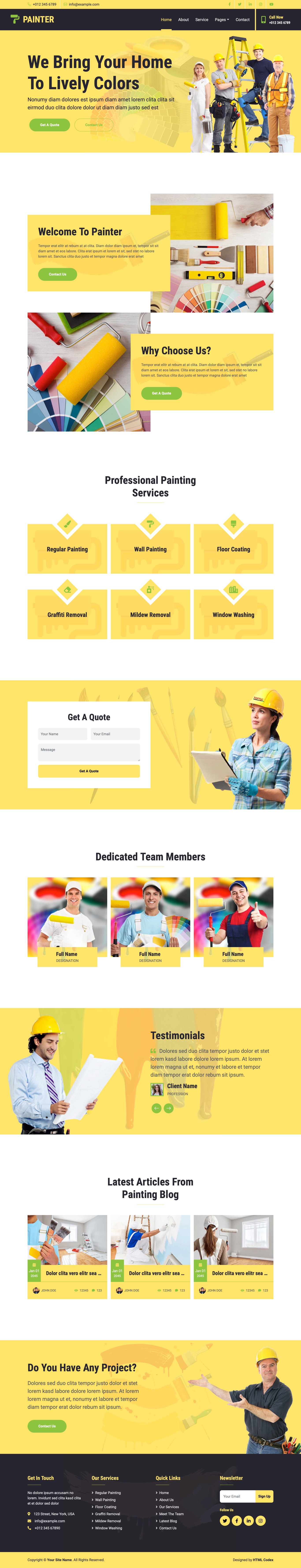 Painter Free HTML template