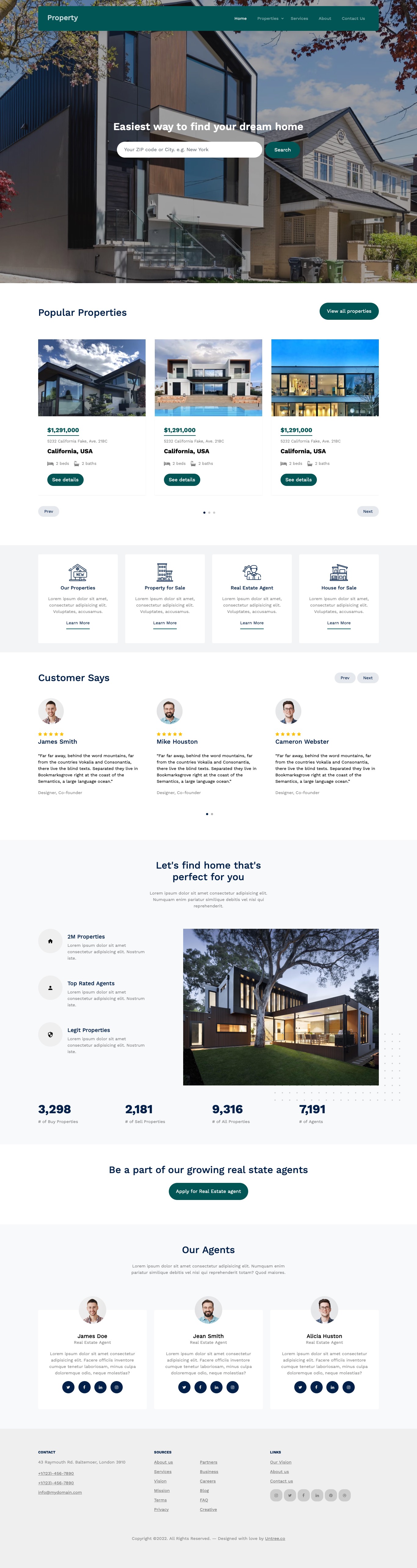 Property Free HTML template