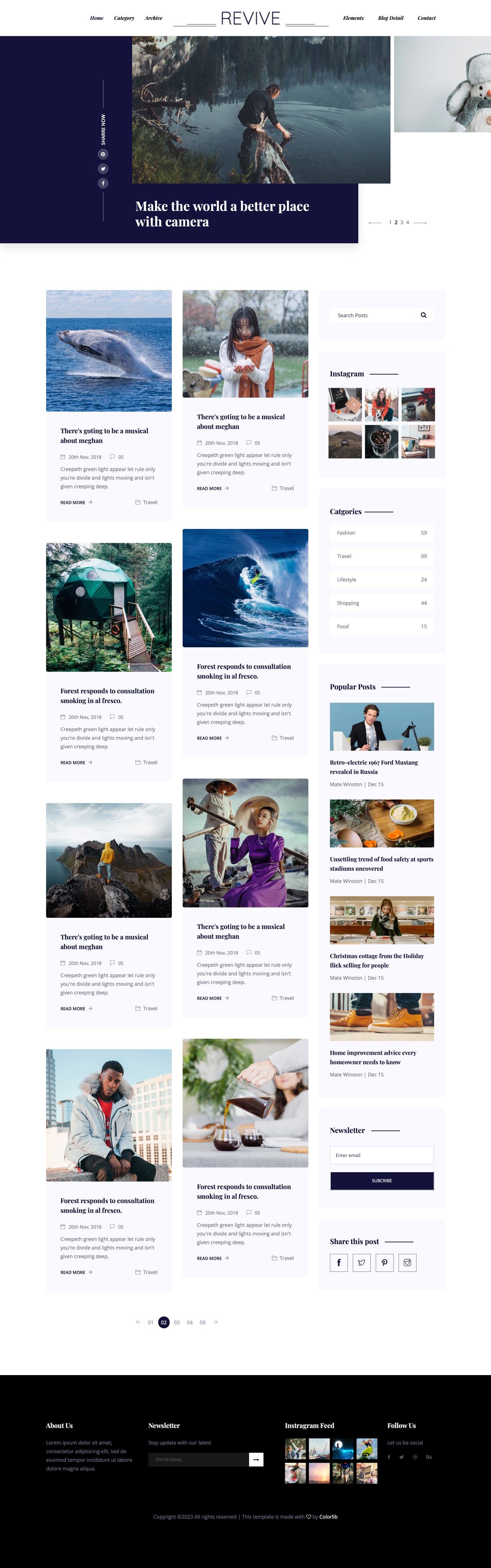 Revive Free HTML template