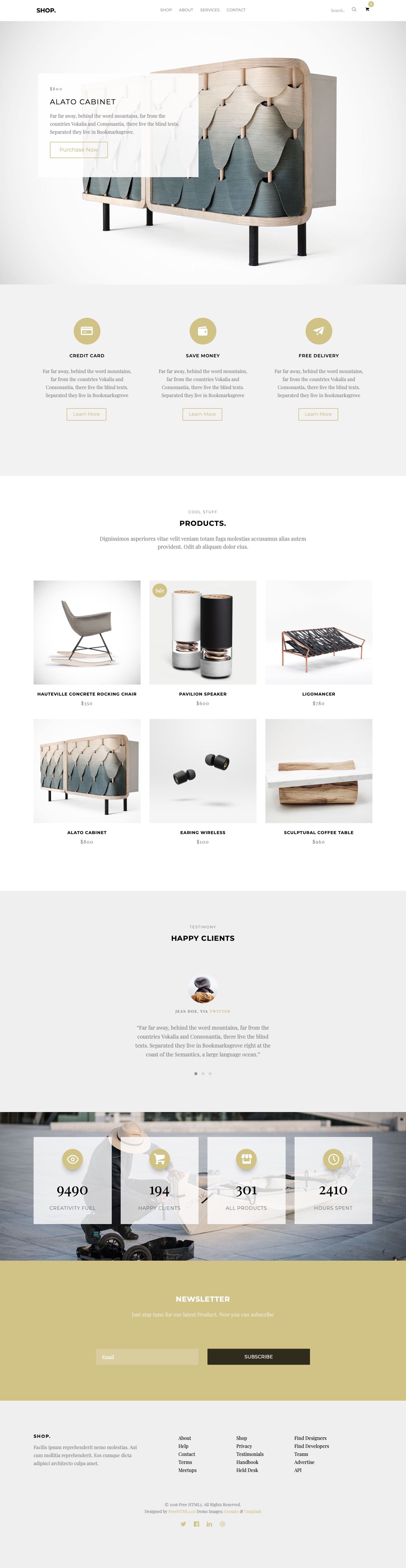 Shop Free HTML template
