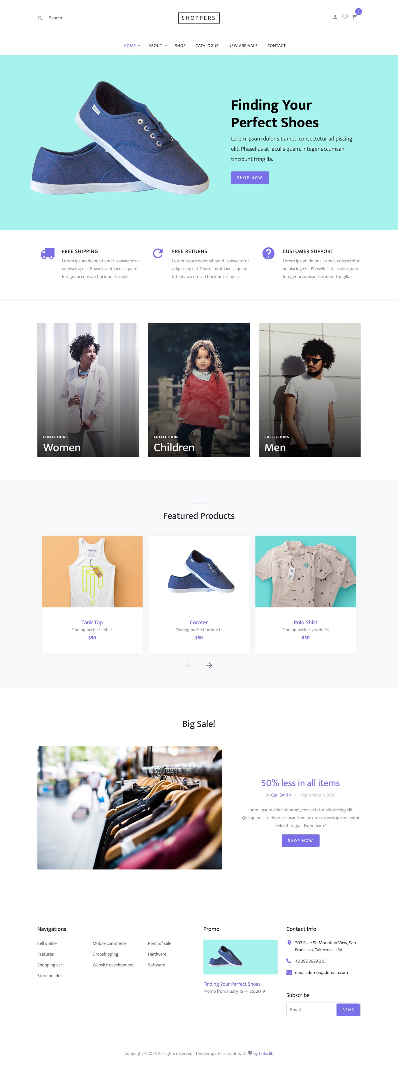 Shoppers Free HTML template