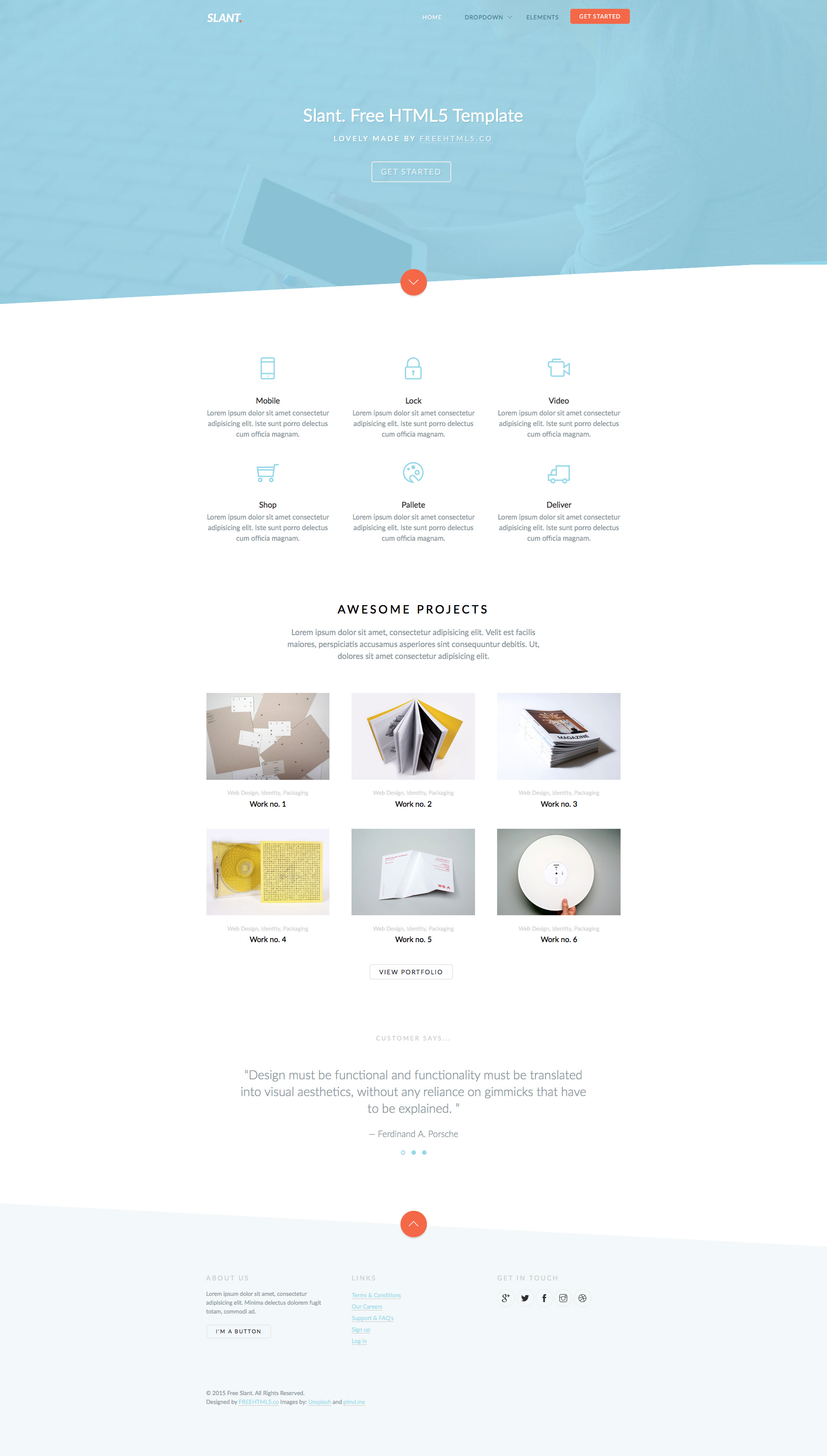 Slant Free Responsive Html5 Bootstrap Landing Page Template Htmltemplates Co