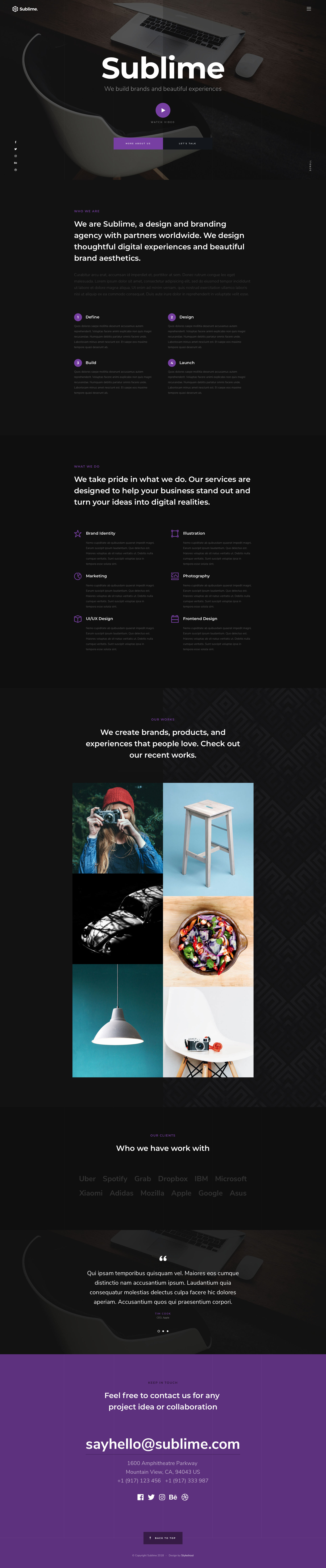 Sublime Free HTML template
