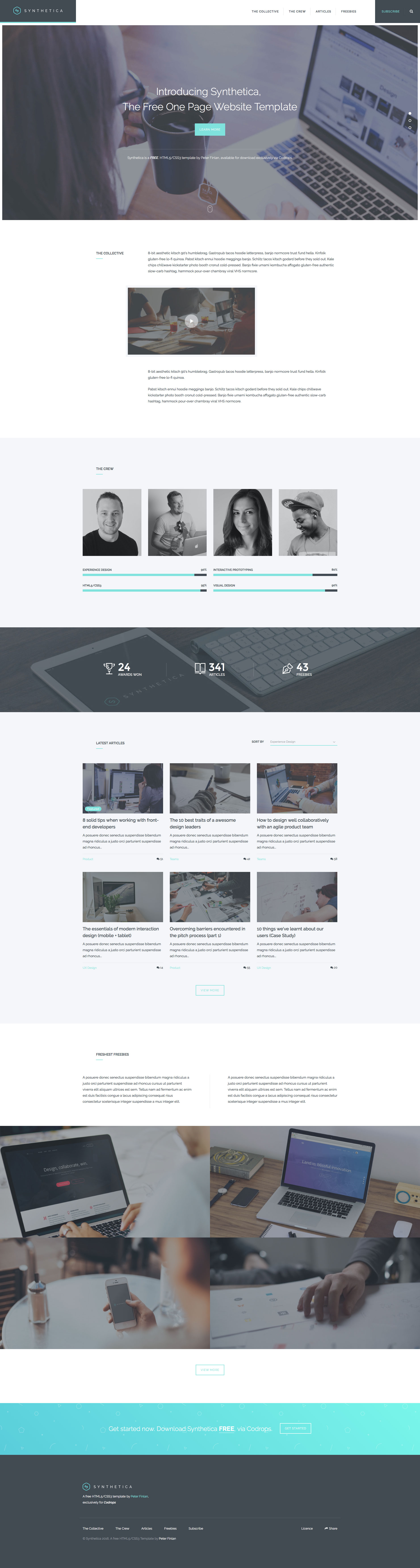 Synthetica Free HTML template