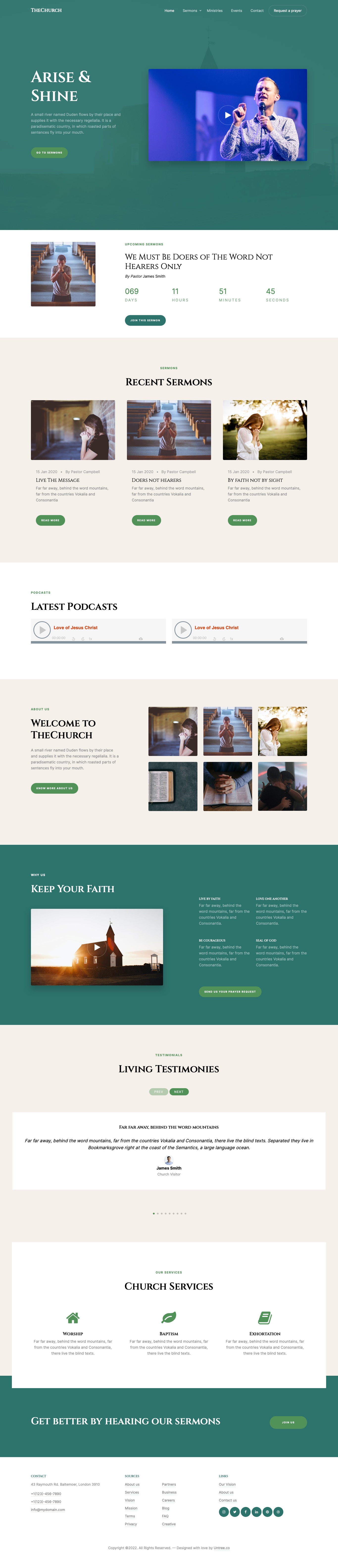TheChurch Free HTML template