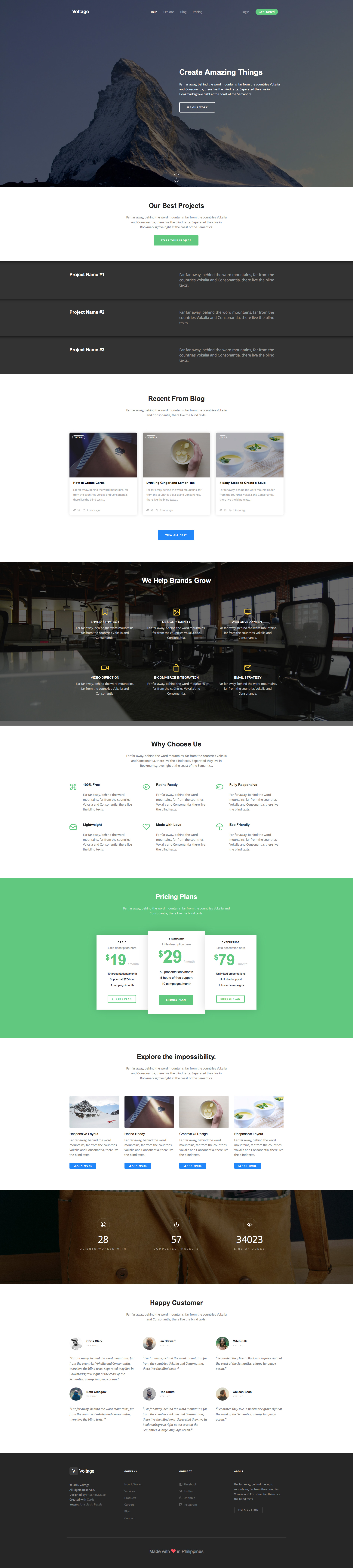 Voltage Free HTML template