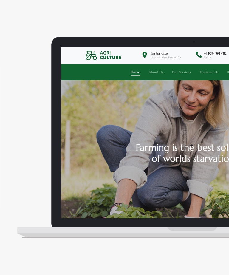 Agriculture - Free Bootstrap HTML template