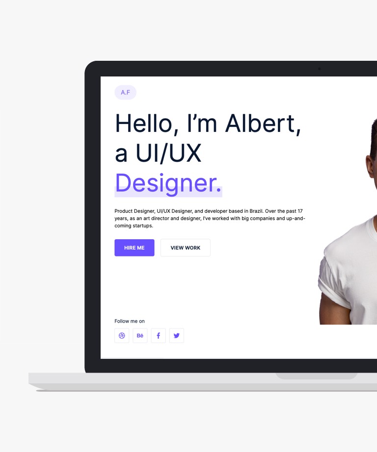 Albert Personal - Free Portfolio HTML template