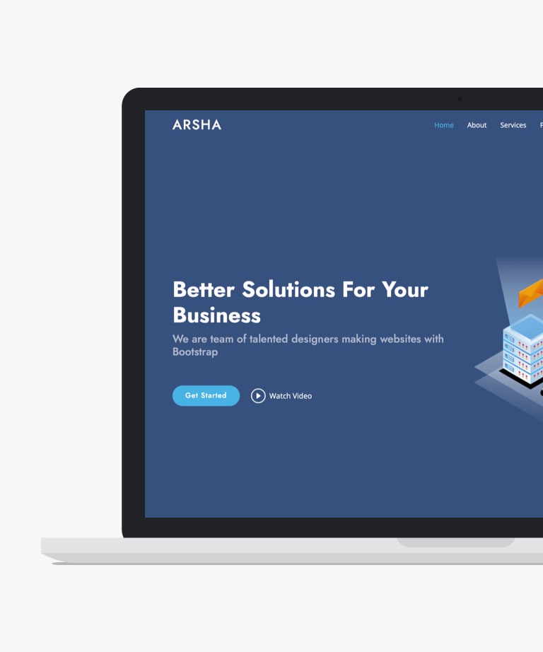 Arsha - Free Bootstrap template