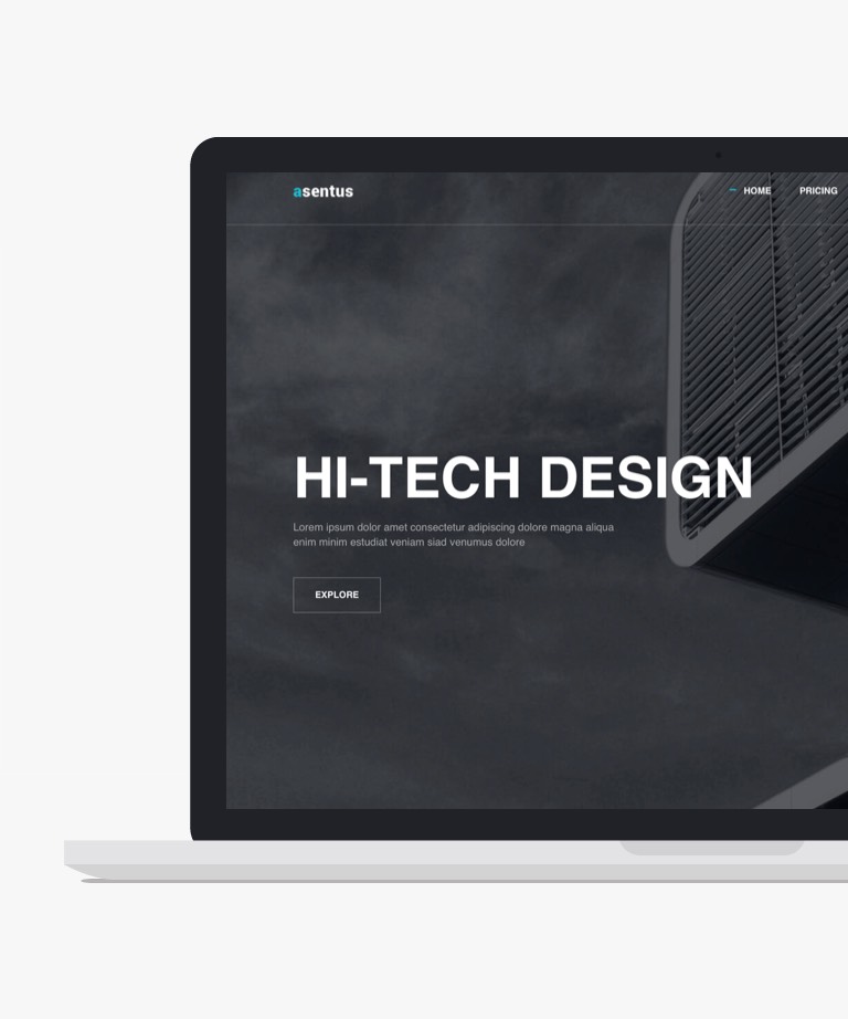 Asentus - Free Minimalist Bootstrap Business Template