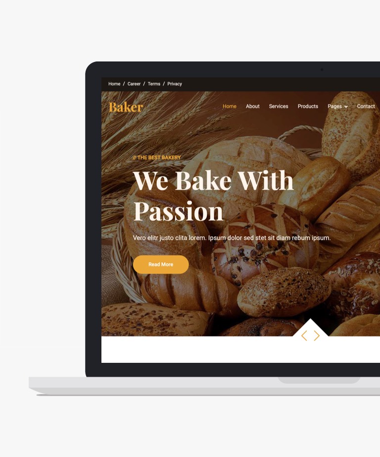 Baker - Free Bootstrap Bakery Business Website Template