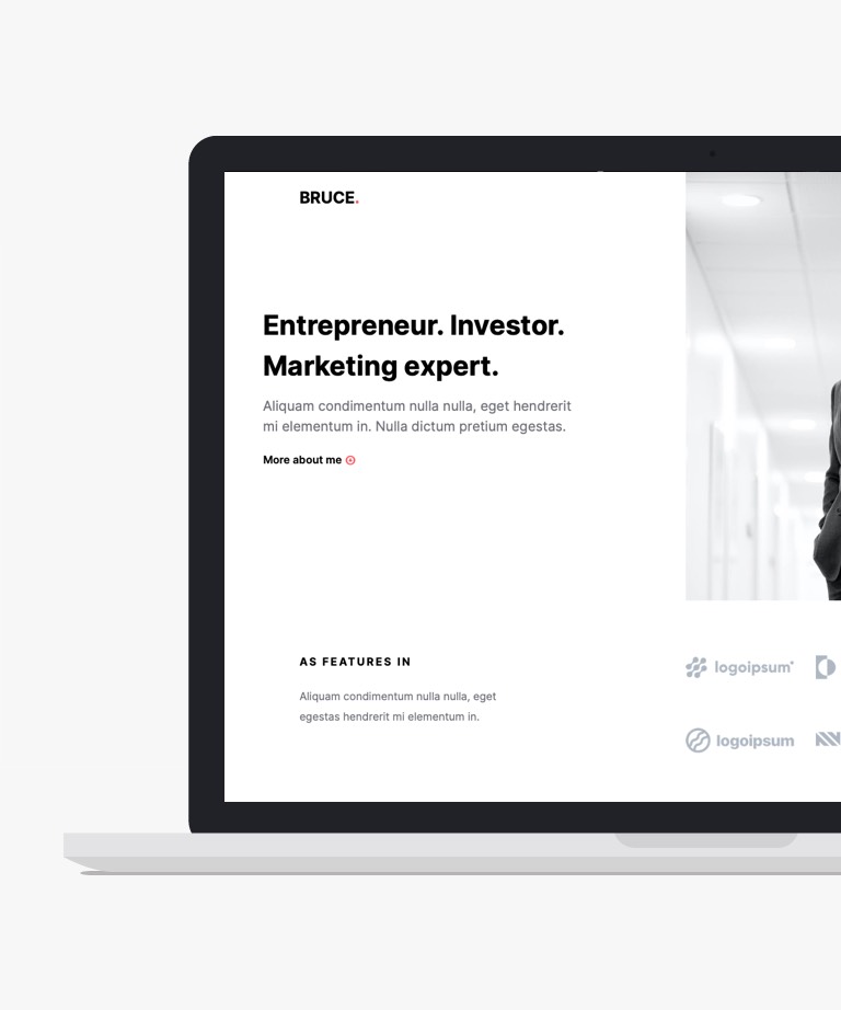 Bruce - Free Simple Minimalist Bootstrap Personal Resume HTML template