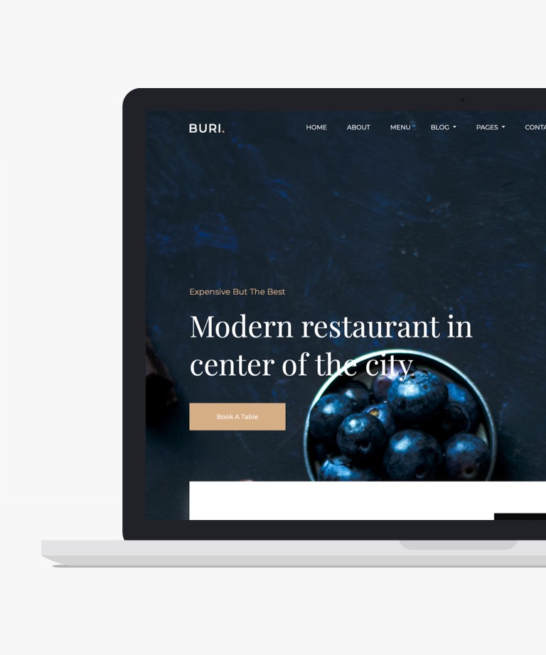Buri - Free Restaurant Website Template