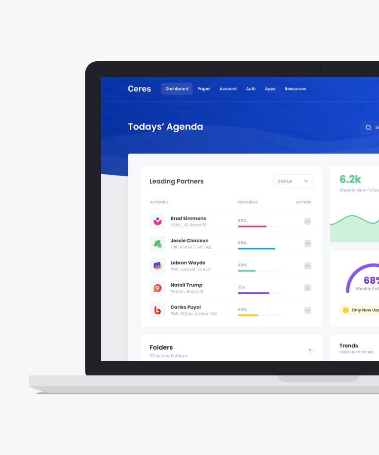 Ceres - Free Bootstrap Admin Dashboard Template