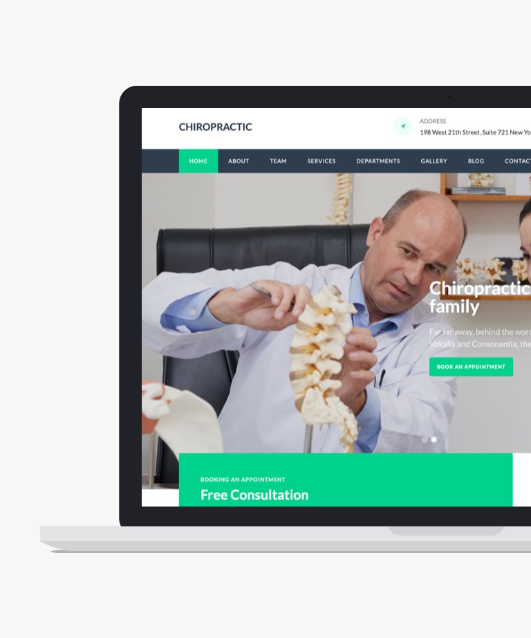 Chiropractic - Free Bootstrap Medical Website Template