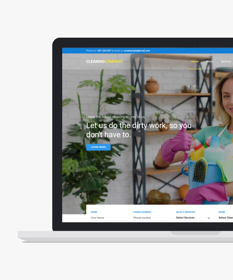 Cleaning Company - Free Bootstrap Template