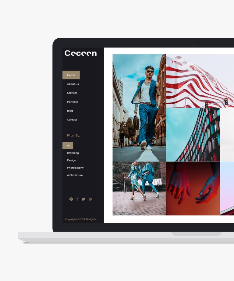 Cocoon - Free Bootstrap Gallery Template