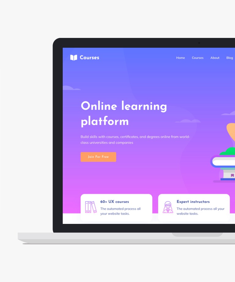 Courses - Free Bootstrap Education Template