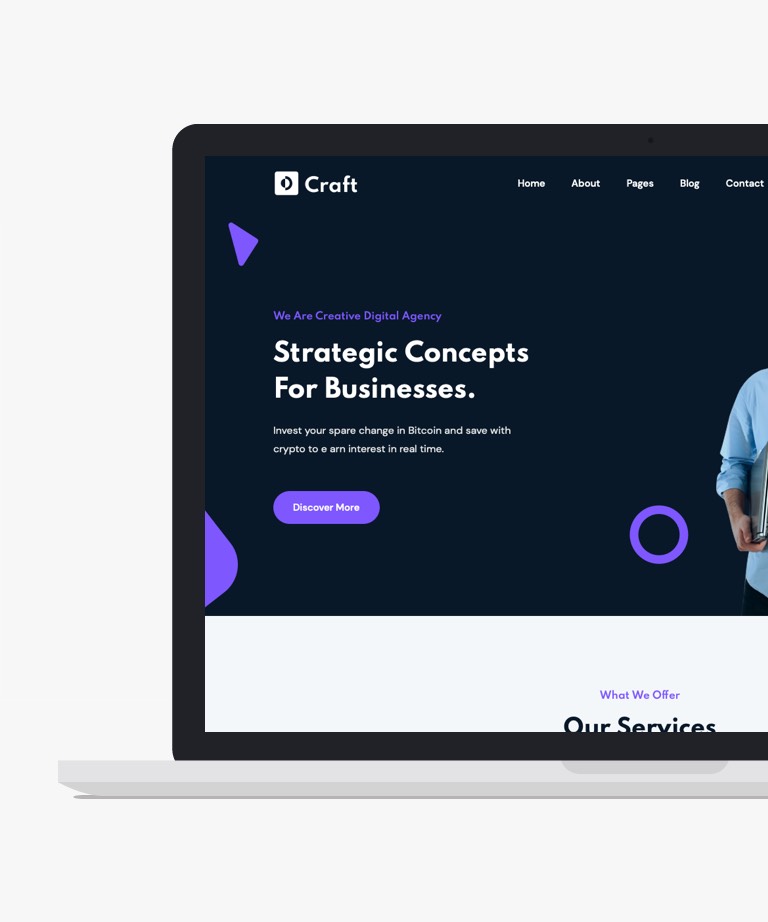 Craft - Free Clean Bootstrap HTML Website Template