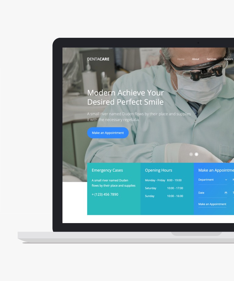 Dentacare - Free Bootstrap Dental Website Template