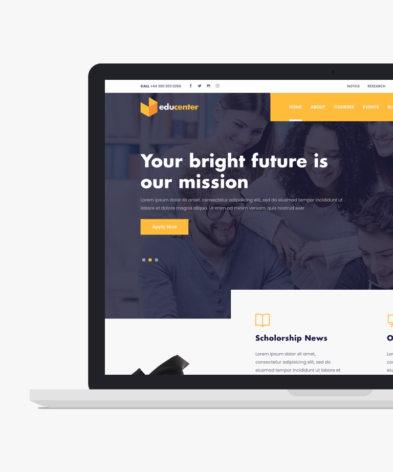 Educenter - Free Bootstrap Education Template