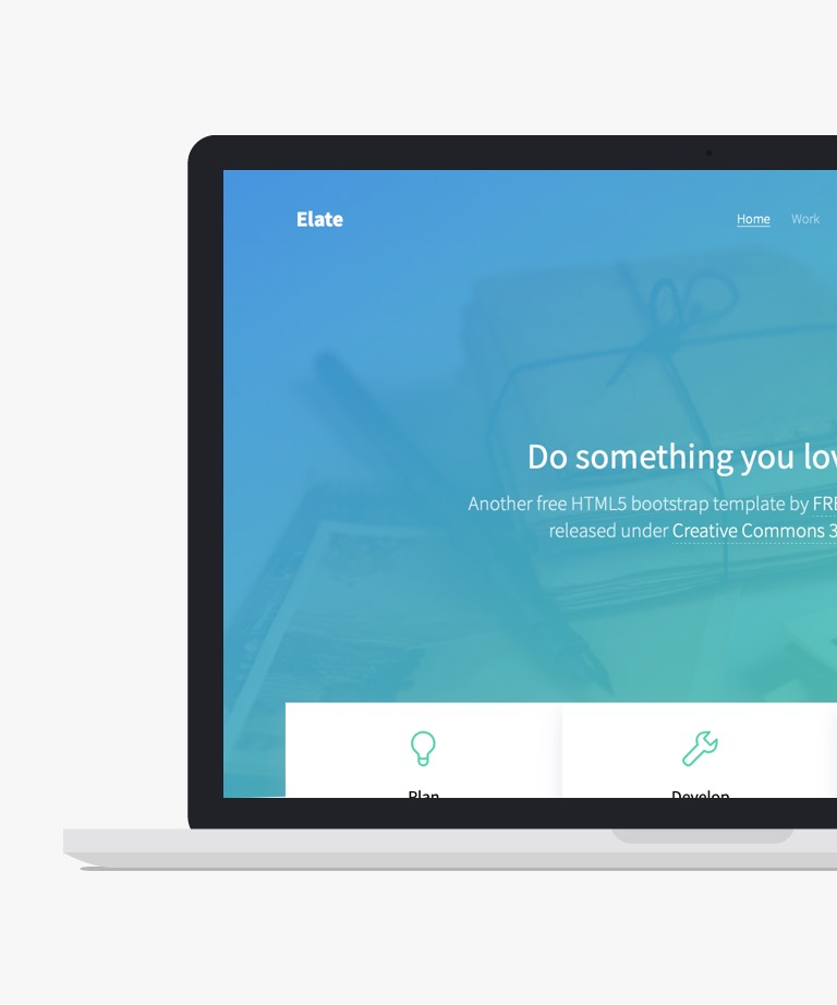 Elate Free Bootstrap One-pager HTML template