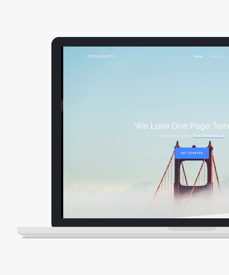 Exclusivity - Free One-Page Website Template